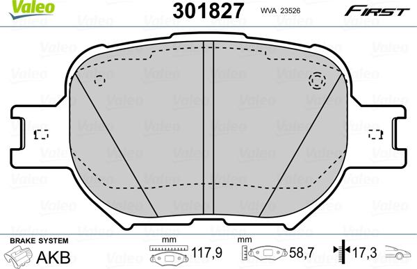 Triscan FDS1528 - Bremžu uzliku kompl., Disku bremzes www.autospares.lv