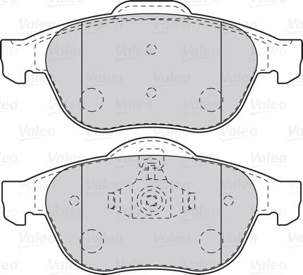 Valeo 302096 - Тормозные колодки, дисковые, комплект www.autospares.lv