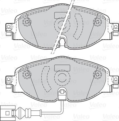 Valeo 670328 - Bremžu uzliku kompl., Disku bremzes www.autospares.lv