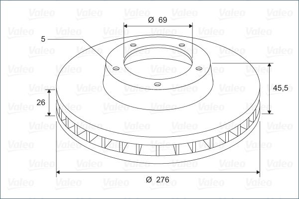 Valeo 297596 - Bremžu diski www.autospares.lv