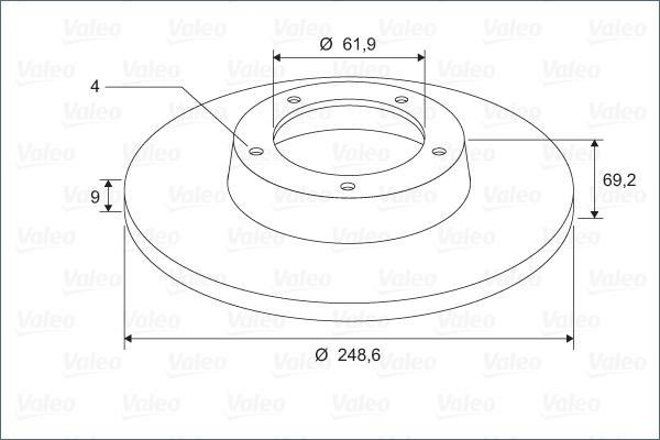 Valeo 297002 - Тормозной диск www.autospares.lv