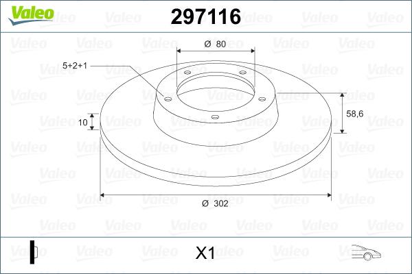 Valeo 297116 - Bremžu diski www.autospares.lv