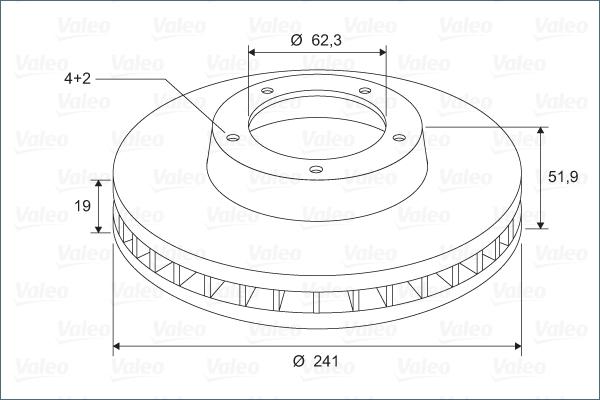 Valeo 297173 - Bremžu diski www.autospares.lv