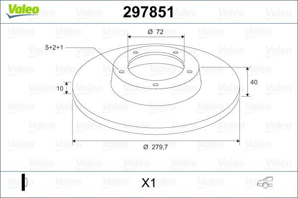 Valeo 297851 - Bremžu diski www.autospares.lv