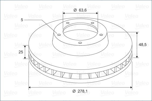 Valeo 297819 - Brake Disc www.autospares.lv