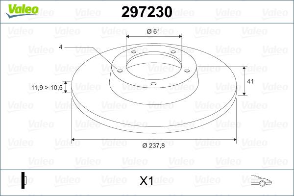 Valeo 297230 - Bremžu diski autospares.lv