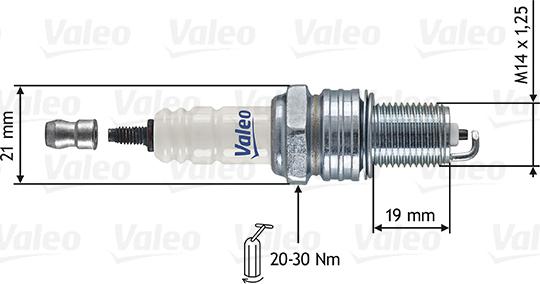 Valeo 246909 - Свеча зажигания www.autospares.lv