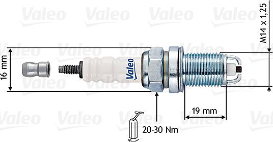 Valeo 246901 - Aizdedzes svece www.autospares.lv