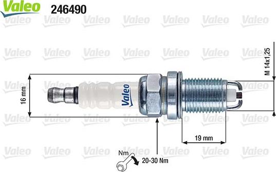 Valeo 246490 - Aizdedzes svece autospares.lv