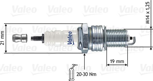 Valeo 246896 - Spark Plug www.autospares.lv