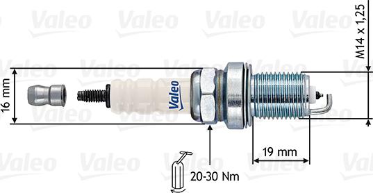 Valeo 246898 - Свеча зажигания www.autospares.lv