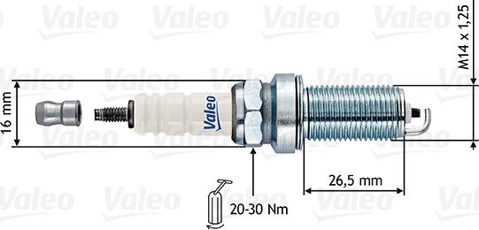 Valeo 246897 - Aizdedzes svece www.autospares.lv