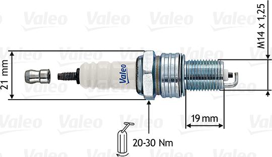 Valeo 246854 - Aizdedzes svece www.autospares.lv