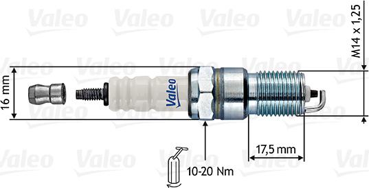 Valeo 246864 - Свеча зажигания www.autospares.lv