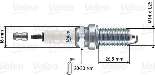 Valeo 246865 - Aizdedzes svece www.autospares.lv