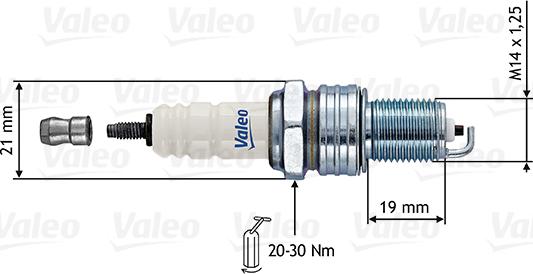 Valeo 246860 - Свеча зажигания www.autospares.lv