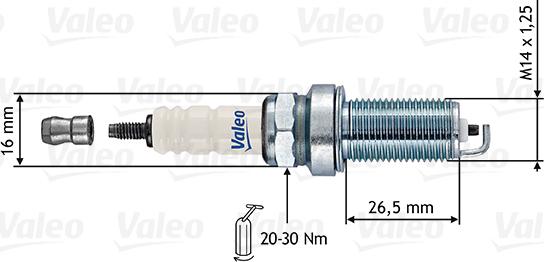 Valeo 246867 - Aizdedzes svece www.autospares.lv