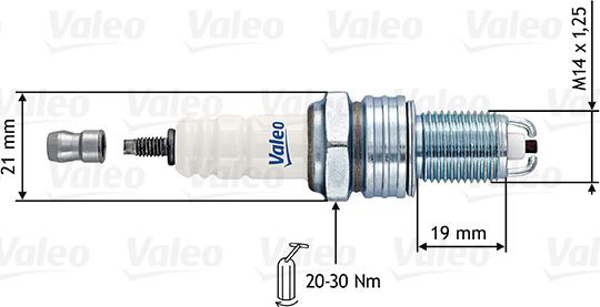 Valeo 246887 - Свеча зажигания www.autospares.lv