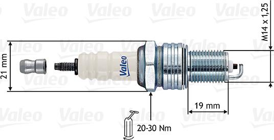 Valeo 246874 - Aizdedzes svece autospares.lv