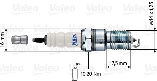 Valeo 246875 - Свеча зажигания www.autospares.lv