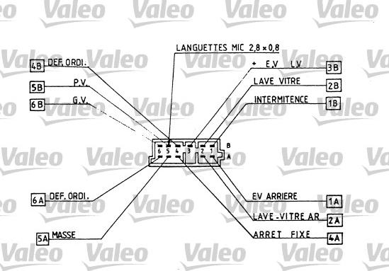 Valeo 251266 - Slēdzis uz stūres statnes www.autospares.lv