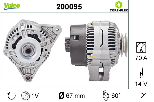 Valeo 200095 - Генератор www.autospares.lv