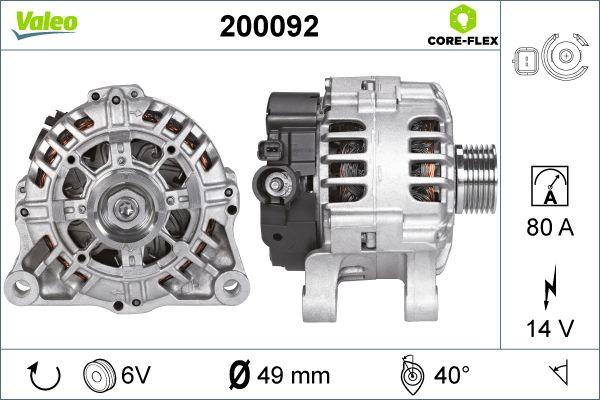 Valeo 200092 - Ģenerators autospares.lv