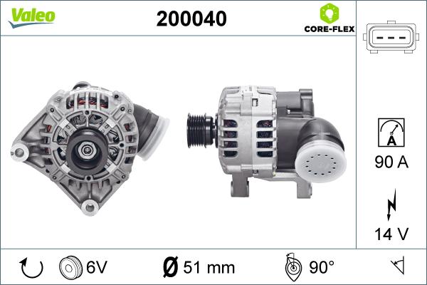 Valeo 200040 - Генератор www.autospares.lv