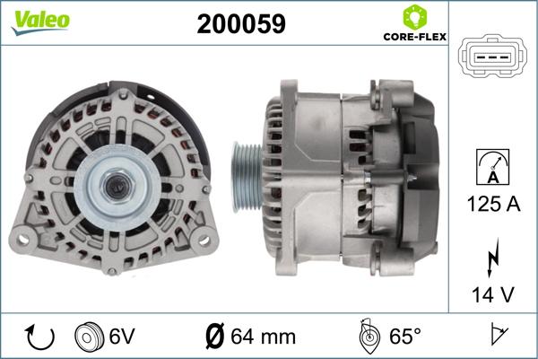 Valeo 200059 - Генератор www.autospares.lv