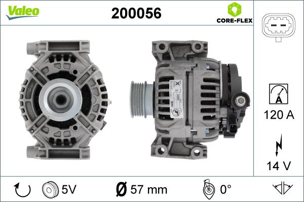 Valeo 200056 - Ģenerators autospares.lv