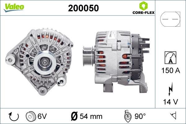 Valeo 200050 - Генератор www.autospares.lv