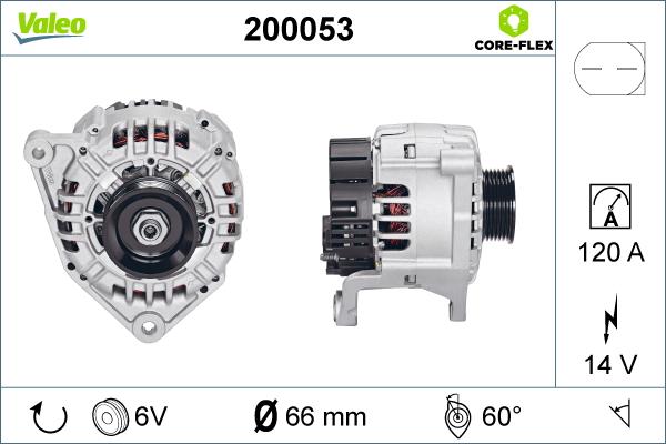 Valeo 200053 - Ģenerators autospares.lv