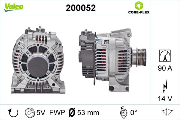 Valeo 200052 - Ģenerators www.autospares.lv