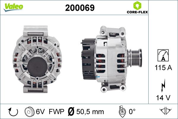 Valeo 200069 - Генератор www.autospares.lv