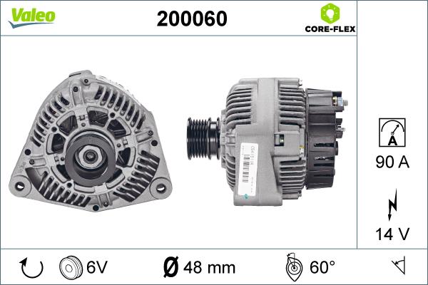 Valeo 200060 - Alternator www.autospares.lv