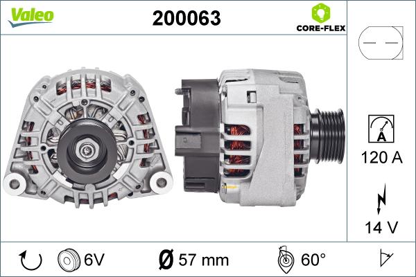 Valeo 200063 - Ģenerators autospares.lv