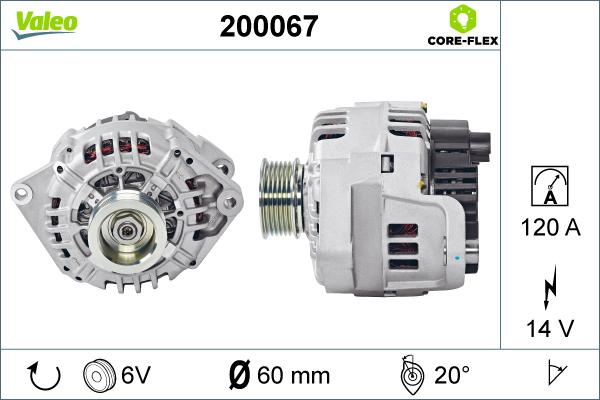 Valeo 200067 - Ģenerators autospares.lv