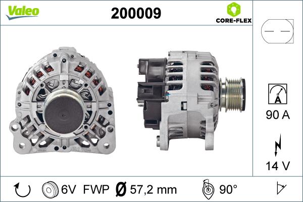 Valeo 200009 - Ģenerators autospares.lv