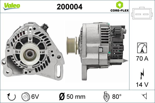 Valeo 200004 - Ģenerators autospares.lv