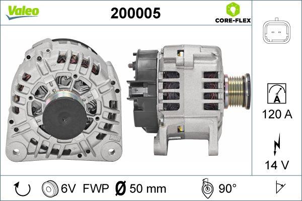 Valeo 200005 - Ģenerators autospares.lv