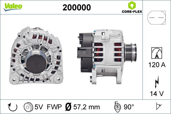 Valeo 200000 - Ģenerators autospares.lv