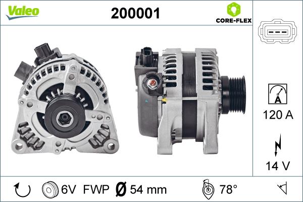 Valeo 200001 - Ģenerators www.autospares.lv