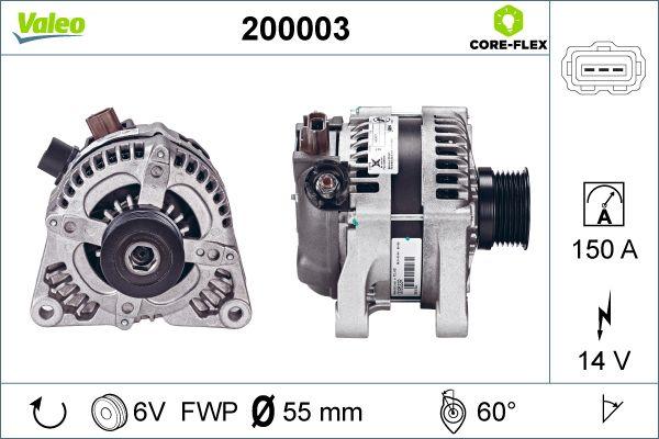 Valeo 200003 - Ģenerators autospares.lv