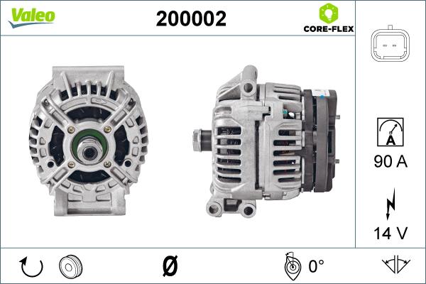 Valeo 200002 - Ģenerators autospares.lv