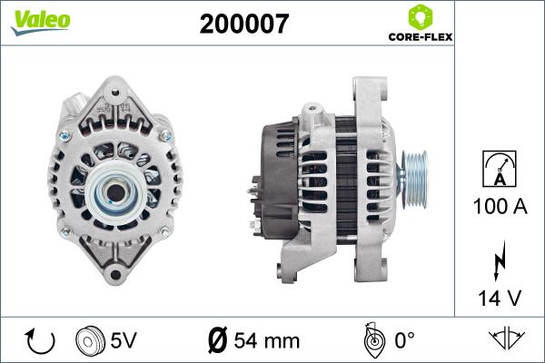 Valeo 200007 - Ģenerators autospares.lv