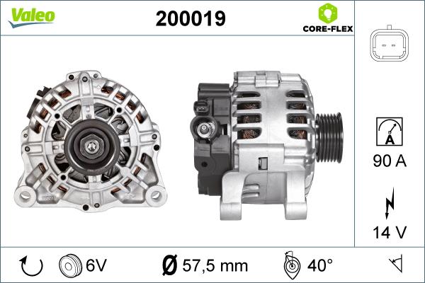 Valeo 200019 - Генератор www.autospares.lv