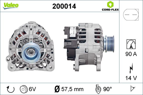 Valeo 200014 - Ģenerators autospares.lv