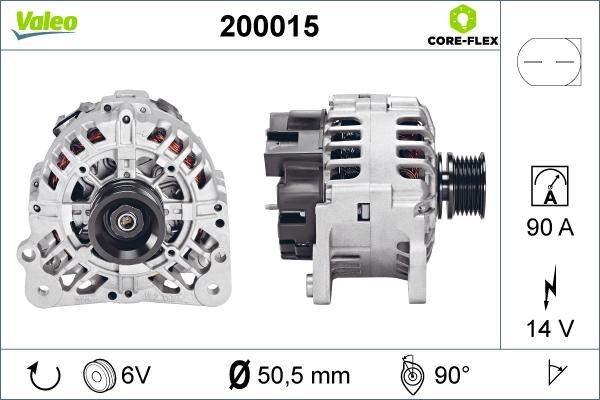 Valeo 200015 - Ģenerators autospares.lv