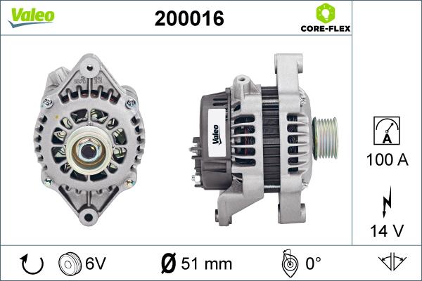 Valeo 200016 - Ģenerators autospares.lv