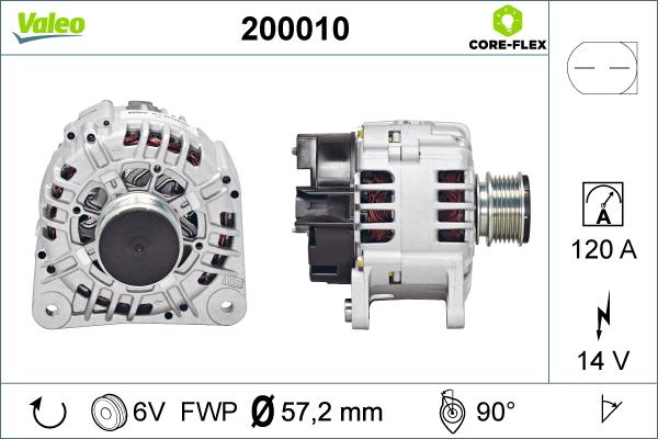 Valeo 200010 - Ģenerators www.autospares.lv